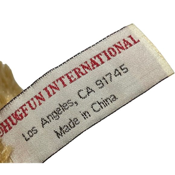 Hug Fun International Plush Dog In Red Plaid Hat & Scarf Stuffed Animal Toy 11" - Picture 6 of 10